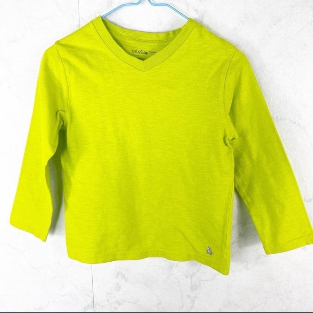 GAP Vivid Lime Kids Long Sleeve Tee